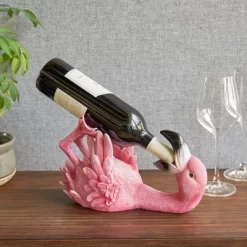True Flamingo Polyresin Wine Bottle Holder Set Of 1, Pink, Holds 1 Standard Wine Bottle, Pink -Cozy Living Deals Store GUEST 2e3572d0 e3b2 4eb8 a862 9cc7ebd06719