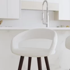 Merrick Lane Wood Ultramodern Bar Counter Stool With Upholstered Seat -Cozy Living Deals Store GUEST 2e3be95f 5246 4173 924a 4b1d51b51afb