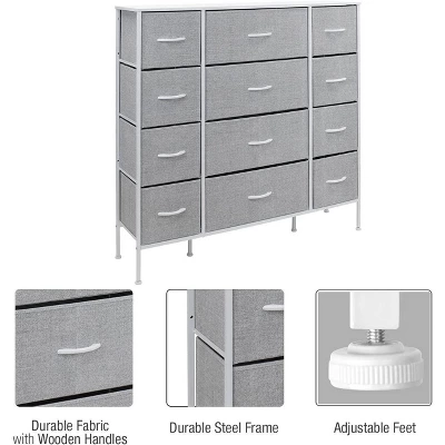 Sorbus Drawer Dresser For Bedroom Clothes Storage White 3 Sorbus Drawer Dresser For Bedroom Clothes Storage White - Image 3