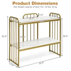 Costway 2-Tier Console Table Modern Buffet Serving Table Storage Shelf For Entryway -Cozy Living Deals Store GUEST 2e85e3dd 7f3a 42f0 9e8b 2ee887e00039