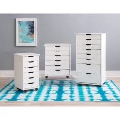 Cary 8 Drawer Rolling Storage Cart - Linon -Cozy Living Deals Store GUEST 2f29e97a ba44 4c17 804f acfec5218801