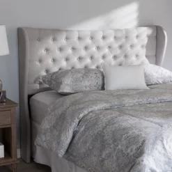 Cadence Modern And Contemporary Fabric Button Tufted Winged Headboard Gray - Baxton Studio 7 Cadence Modern And Contemporary Fabric Button Tufted Winged Headboard Gray - Baxton Studio -Cozy Living Deals Store GUEST 2fdd14ec 7a20 4ee6 8ae2 1379d48aaa1c