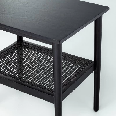 Wood & Cane Square Accent Side Table - Hearth & Hand™ With Magnolia 4 Wood & Cane Square Accent Side Table - Hearth & Hand™ With Magnolia - Image 4