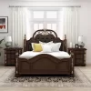 3pc Queen Mullberry Bedroom Set With 2 Nightstands Brown Cherry/Espresso - HOMES: Inside + Out