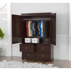 70.9" Video Combo Armoire Espresso - Inval -Cozy Living Deals Store GUEST 31383ea5 25cd 433b 933b 991136a117be
