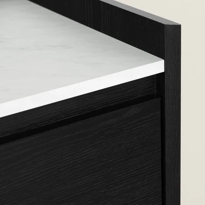 Hype Door Chest With 5 Drawers Black Oak/Faux Carrara Marble - South Shore 8 Hype Door Chest With 5 Drawers Black Oak/Faux Carrara Marble - South Shore - Image 8