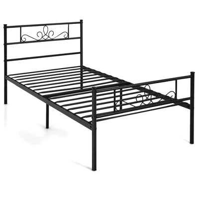 Costway Twin/Queen/Full Metal Platform Bed Frame With Headboard And Footboard No Box Spring Needed 11 Costway Twin/Queen/Full Metal Platform Bed Frame With Headboard And Footboard No Box Spring Needed - Image 11