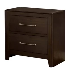 Nightstand With 2 Drawers And Metal Bar Pulls - Benzara -Cozy Living Deals Store GUEST 31aa5fda 7da6 4a5f b374 47ae5856f761