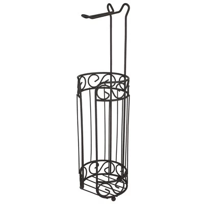 Home Basics Scroll Collection Freestanding Dispensing Toilet Paper Holder, Bronze 3 Home Basics Scroll Collection Freestanding Dispensing Toilet Paper Holder, Bronze - Image 3