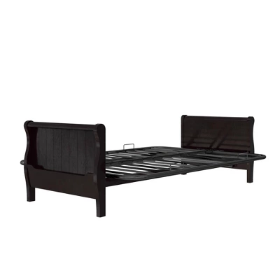 Full Chester Wood Arm Futon Frame With 8" Polyester Mattress - Room & Joy 11 Full Chester Wood Arm Futon Frame With 8" Polyester Mattress - Room & Joy - Image 11