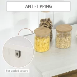 HOMCOM Kitchen Sideboard, Glass Door Buffet Cabinet, Accent Cupboard With Adjustable Storage Shelf For Living Room, Distressed White 9 HOMCOM Kitchen Sideboard, Glass Door Buffet Cabinet, Accent Cupboard With Adjustable Storage Shelf For Living Room, Distressed White -Cozy Living Deals Store GUEST 32a803c3 e160 4a52 a249 6c49c4641c1c