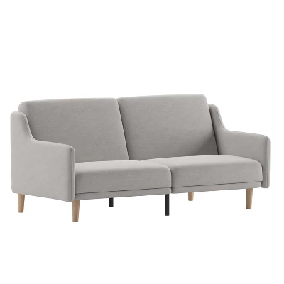Flash Furniture Delphine Premium Convertible Split Back Sofa Futon With Curved Armrests And Solid Wood Legs 12 Flash Furniture Delphine Premium Convertible Split Back Sofa Futon With Curved Armrests And Solid Wood Legs - Image 12