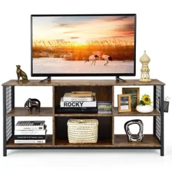Costway 3-Tier TV Stand For TV's Up To 65'' Entertainment Media Center W/Storage Basket -Cozy Living Deals Store GUEST 3334ecfe 6649 4705 8e78 c62cd18aac48