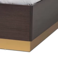 Queen Arcelia Two-Tone Wood Platform Bed Walnut Brown/Gold - Baxton Studio 10 Queen Arcelia Two-Tone Wood Platform Bed Walnut Brown/Gold - Baxton Studio -Cozy Living Deals Store GUEST 333be5b2 8a60 4c47 83d7 7dcb74752a3a