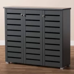 3 Door Adalwin Wooden Entryway Shoe Storage Cabinet Gray - Baxton Studio 11 3 Door Adalwin Wooden Entryway Shoe Storage Cabinet Gray - Baxton Studio -Cozy Living Deals Store GUEST 33478286 74bd 423e 9f2a ed679fab7979