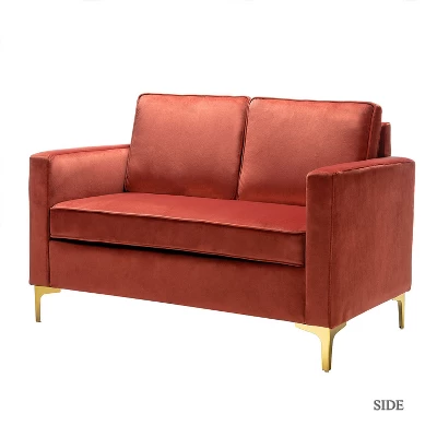 Eldoria Sofa Loveseat With Gold Stainless Leg | Karat Home 10 Eldoria Sofa Loveseat With Gold Stainless Leg | Karat Home - Image 10