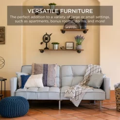 Best Choice Products Convertible Living Room Linen Fabric Tufted Split-Back Futon Sofa W/ 2 Pillows 14 Best Choice Products Convertible Living Room Linen Fabric Tufted Split-Back Futon Sofa W/ 2 Pillows -Cozy Living Deals Store GUEST 33c9e24e 49a2 4cdd b693 aa46a2bac439