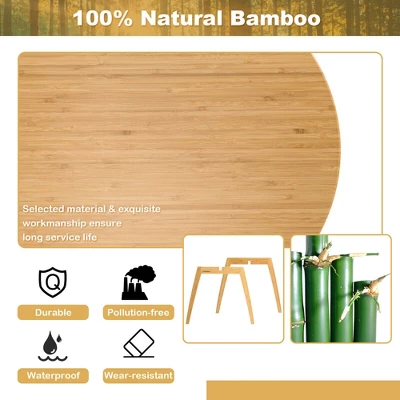 Costway Natural Round End Table Modern Stylish Side Table W/ 20'' Round Tabletop 6 Costway Natural Round End Table Modern Stylish Side Table W/ 20'' Round Tabletop - Image 6