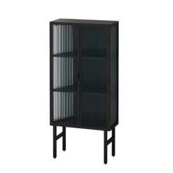 61.61" High Contemporary Glass Door Cabinet With Two Levels Of Storage, Black - ModernLuxe 10 61.61" High Contemporary Glass Door Cabinet With Two Levels Of Storage, Black - ModernLuxe -Cozy Living Deals Store GUEST 348d23f6 13cf 4908 9828 ebaef7e61455