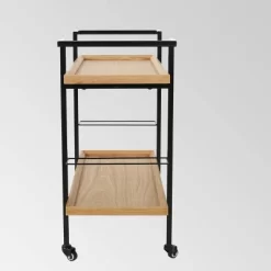 Gerard Industrial Wooden Bar Cart - Christopher Knight Home -Cozy Living Deals Store GUEST 34de7e99 dc2a 4239 8c0b 402b06d78ab2