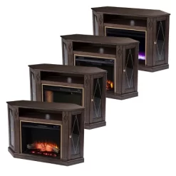 Stonstian Fireplace With Media Storage Brown/Gold - Aiden Lane -Cozy Living Deals Store GUEST 3546a1e4 3007 40f9 b138 9c5e68cde429