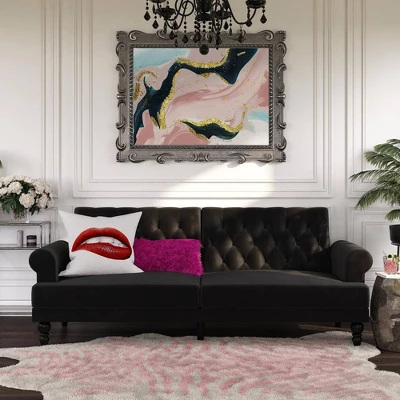 Cassidy Upholstered Futon - Paris Hilton X The Novogratz 1 Cassidy Upholstered Futon - Paris Hilton X The Novogratz