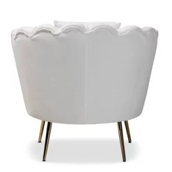 Garson Velvet And Metal Accent Chair - Baxton Studio -Cozy Living Deals Store GUEST 3582531f c17c 4a9e 87cc b6674ab4757a