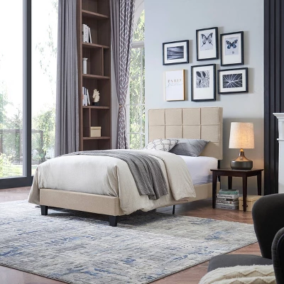 Eveleth Contemporary Low Profile Platform Bed - Christopher Knight Home 1 Eveleth Contemporary Low Profile Platform Bed - Christopher Knight Home