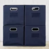 Niche Cubo 4pk Foldable Fabric Storage Bin With Label Holder Blue