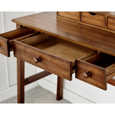 Lorna Vanity Set Walnut - Linon 6 Lorna Vanity Set Walnut - Linon - Image 6