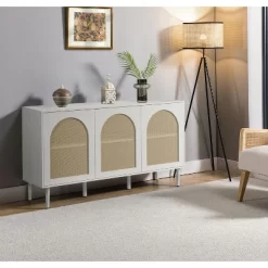 Philemon  56Wide Modern Cabinet Sideboard With Rattan Design | Karat Home -Cozy Living Deals Store GUEST 36235952 b83f 4491 8cd5 673138cba5c8