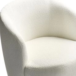 Bella 28'' Seat Width Touch Modern White Boucle Upholstered With 360° Swivel Accent Armrest Barrel Chairs-The Pop Maison -Cozy Living Deals Store GUEST 362ef812 d534 4cc6 a645 b90e7e878d6a