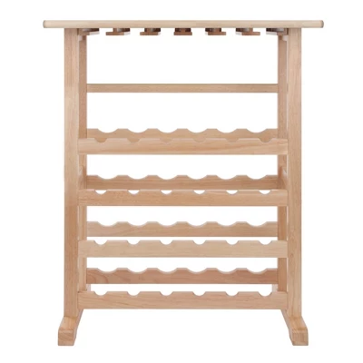 24-Bottle Wine Rack Wood/Beechwood - Winsome 1 24-Bottle Wine Rack Wood/Beechwood - Winsome