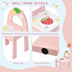 Costway Kids Vanity Princess Makeup Dressing Table Chair Set W/ Tri-fold Mirror Pink -Cozy Living Deals Store GUEST 36465cf7 321c 4304 97ef 1840aadf60e8