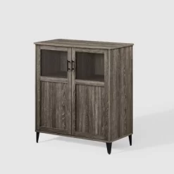 Transitional Glass And Grooved Door Accent Cabinet - Saracina Home -Cozy Living Deals Store GUEST 365a0f93 6aae 4ba4 91a6 4b30d7079dd7