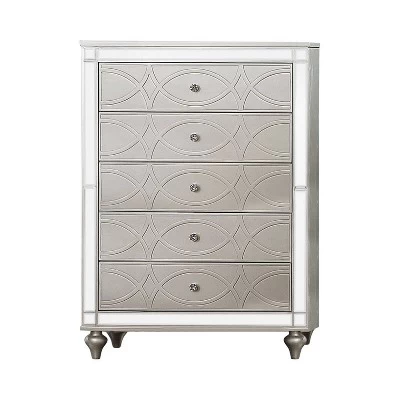 2pc La Mesa Bed And Chest Set Silver - HOMES: Inside + Out 2 2pc La Mesa Bed And Chest Set Silver - HOMES: Inside + Out - Image 2