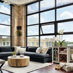 LuxenHome Distressed White And Gray Wood 1-Door Storage Wine Cabinet -Cozy Living Deals Store GUEST 36de6cf7 bbf7 4dbe 9611 c5388c17172b