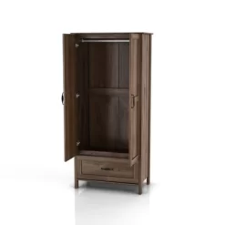 Nurembo 1 Drawer Wardrobe Closet Distressed Walnut - HOMES: Inside + Out -Cozy Living Deals Store GUEST 37113192 5b8f 44c0 8882 607b7ccd5949