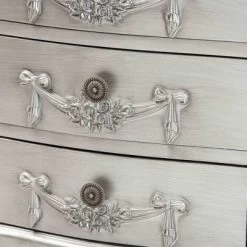 Callen Brushed Wood 4 Drawer Nightstand Silver - Baxton Studio -Cozy Living Deals Store GUEST 373380d8 22fe 4a76 ae3e 6d6d382bd333