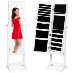 Best Choice Products 6-Tier Standing Mirror Lockable Storage Organizer Cabinet Armoire W/ Velvet Interior 15 Best Choice Products 6-Tier Standing Mirror Lockable Storage Organizer Cabinet Armoire W/ Velvet Interior -Cozy Living Deals Store GUEST 3847c497 3606 4995 9129 4709b6822828