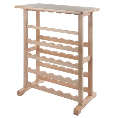 24-Bottle Wine Rack Wood/Beechwood - Winsome 4 24-Bottle Wine Rack Wood/Beechwood - Winsome - Image 4