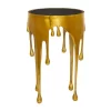 Contemporary Aluminum Melting Accent Table - Olivia & May