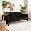 Full Chester Wood Arm Futon Frame With 8" Microfiber Mattress - Room & Joy