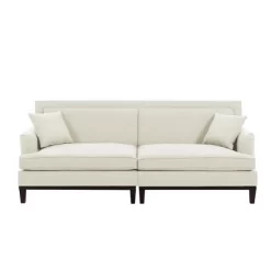 81.8" Upholstered Country Loveseat Sofa With Wooden Legs And Two Throw Pillows-ModernLuxe -Cozy Living Deals Store GUEST 39bd4bc8 c233 4ee0 967a e981d358fa4a