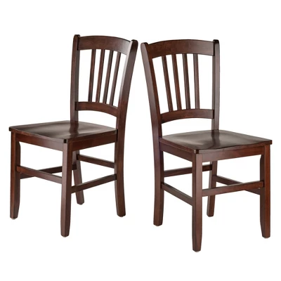 3pc Perrone Drop Leaf Dining Table Set With Slat Back Chair Walnut - Winsome 11 3pc Perrone Drop Leaf Dining Table Set With Slat Back Chair Walnut - Winsome - Image 11
