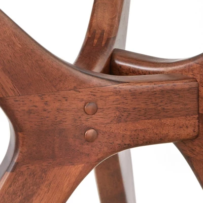 5pc Trita Round Dining Set Walnut - Lifestorey 4 5pc Trita Round Dining Set Walnut - Lifestorey - Image 4