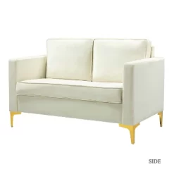 Eldoria Sofa Loveseat With Gold Stainless Leg | Karat Home 36 Eldoria Sofa Loveseat With Gold Stainless Leg | Karat Home -Cozy Living Deals Store GUEST 3ab7ded9 24b4 474f 8d1f f36c5d0f3395