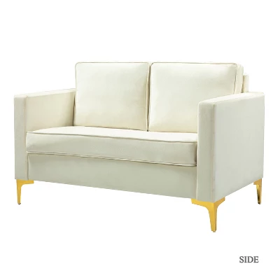 Eldoria Sofa Loveseat With Gold Stainless Leg | Karat Home 17 Eldoria Sofa Loveseat With Gold Stainless Leg | Karat Home - Image 17
