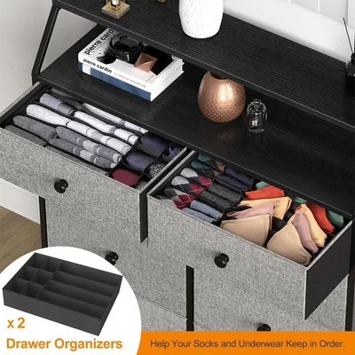 REAHOME 8 Drawer Steel Frame Wood Top Storage Organizer Dresser For Closet, Living Room, And Entryway With 2 Additional Drawer Organizers 4 REAHOME 8 Drawer Steel Frame Wood Top Storage Organizer Dresser For Closet, Living Room, And Entryway With 2 Additional Drawer Organizers - Image 4