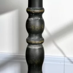 HOMCOM Pedestal Side Table With Round Tabletop, Rustic End Table With Solid Wood Leg For Living Room, Bedroom, Light Gray And Black -Cozy Living Deals Store GUEST 3ae97029 6e80 4230 9eeb 86056145b018